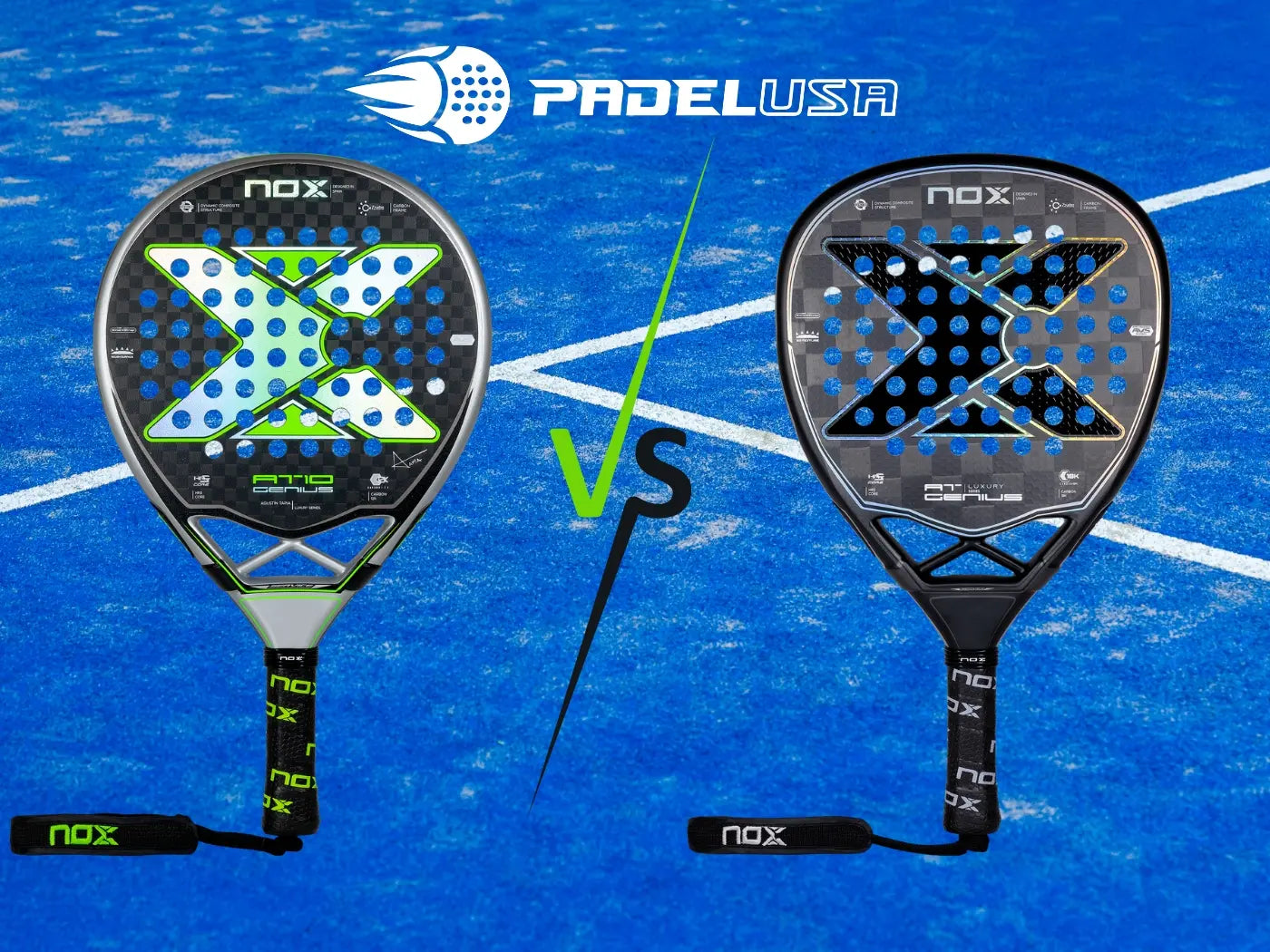 What are the differences between Nox AT Attack 18K and Nox AT10 Arena –  Padel USA