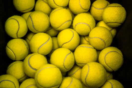 Lot of tennis or padel balls