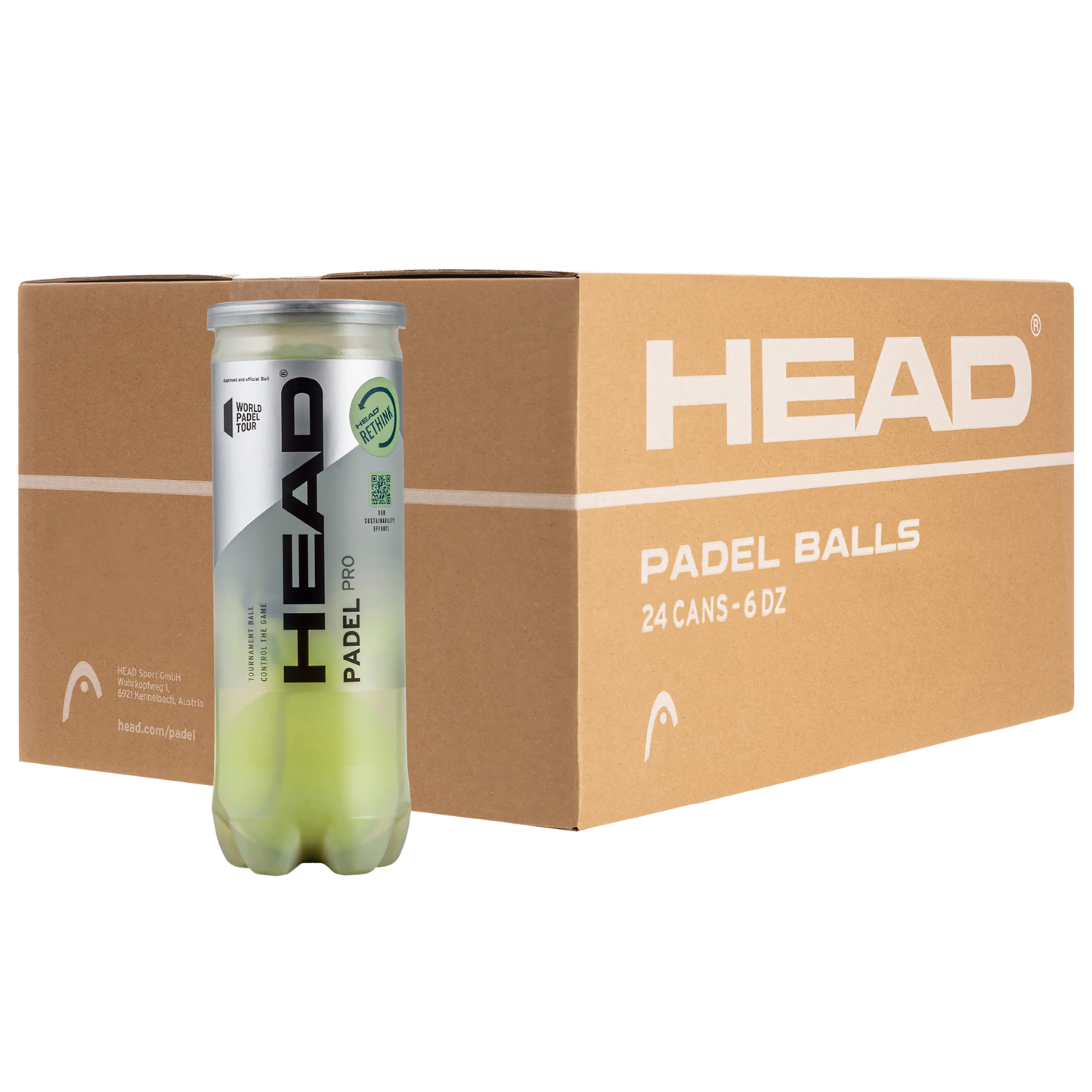 Head Padel Pro Balls - Box of 24 Cans