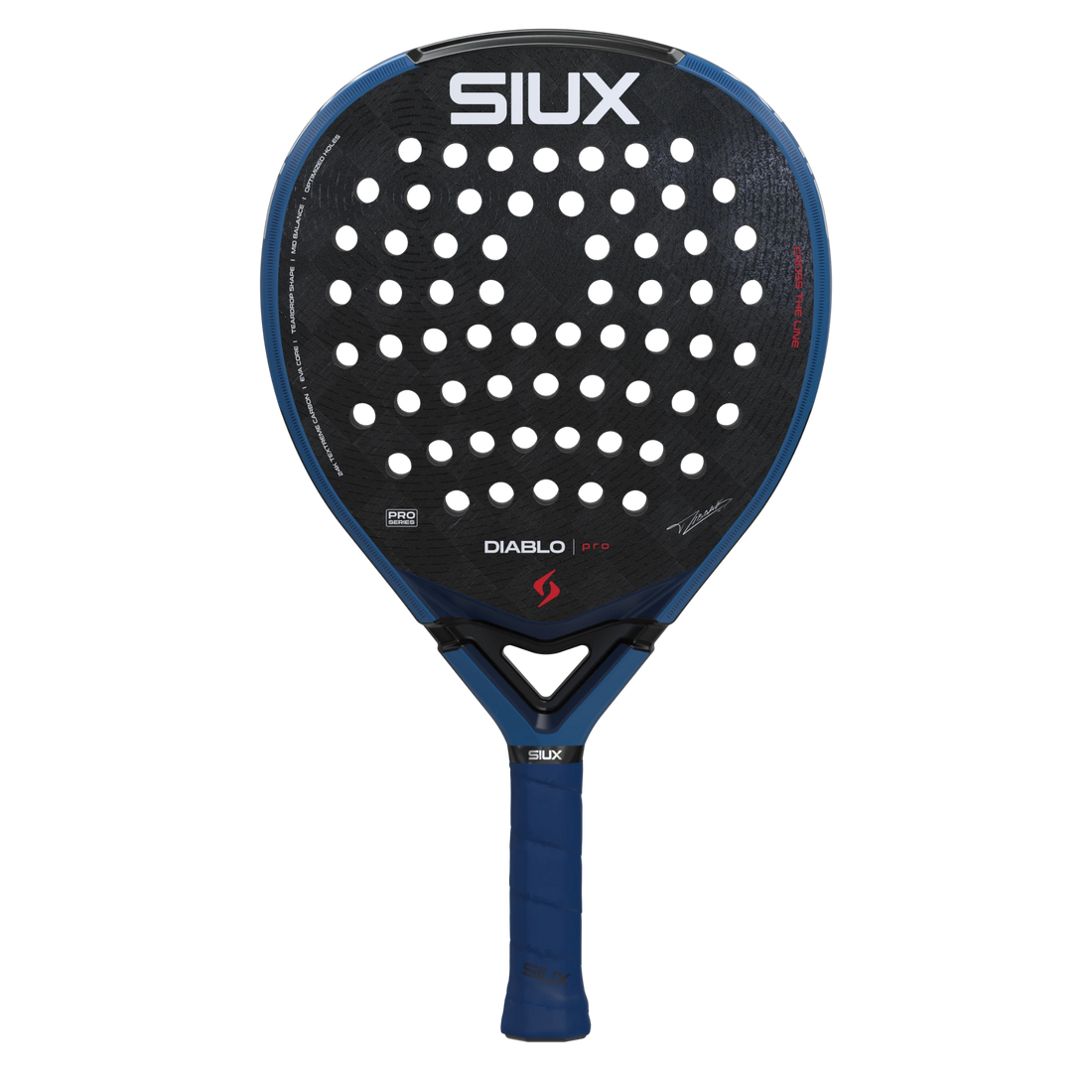 Siux Diablo Pro 2026 teardrop padel racket, Royal Blue