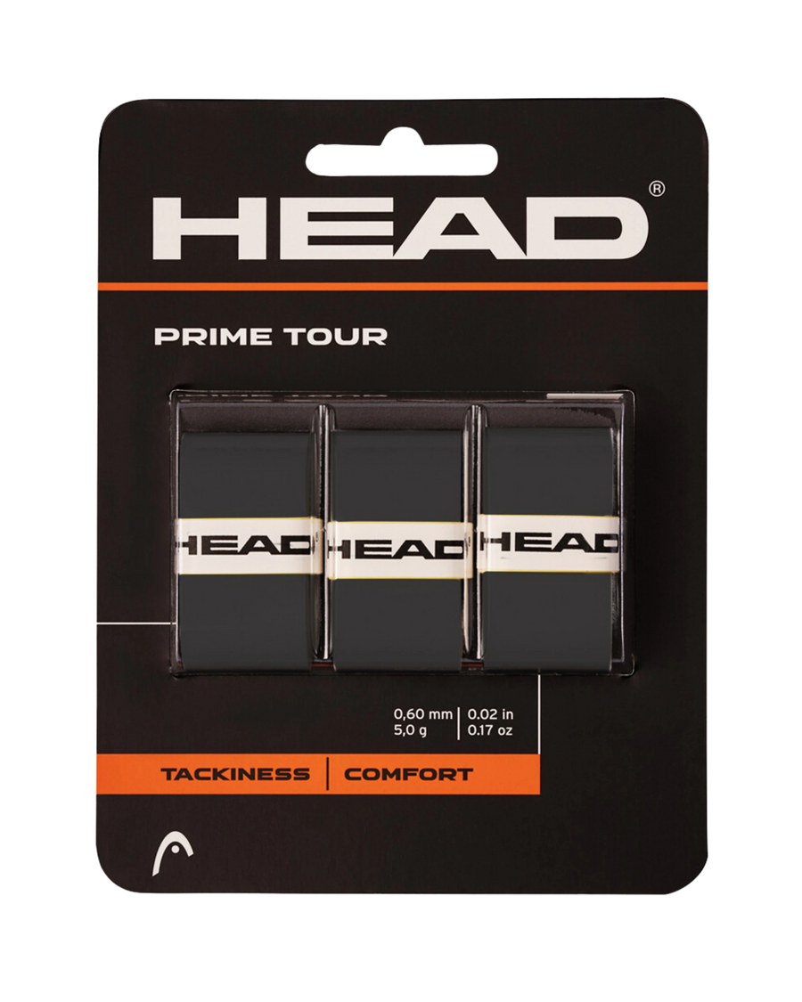 Head Prime Tour 3 pcs Pack (Overgrip) — Black