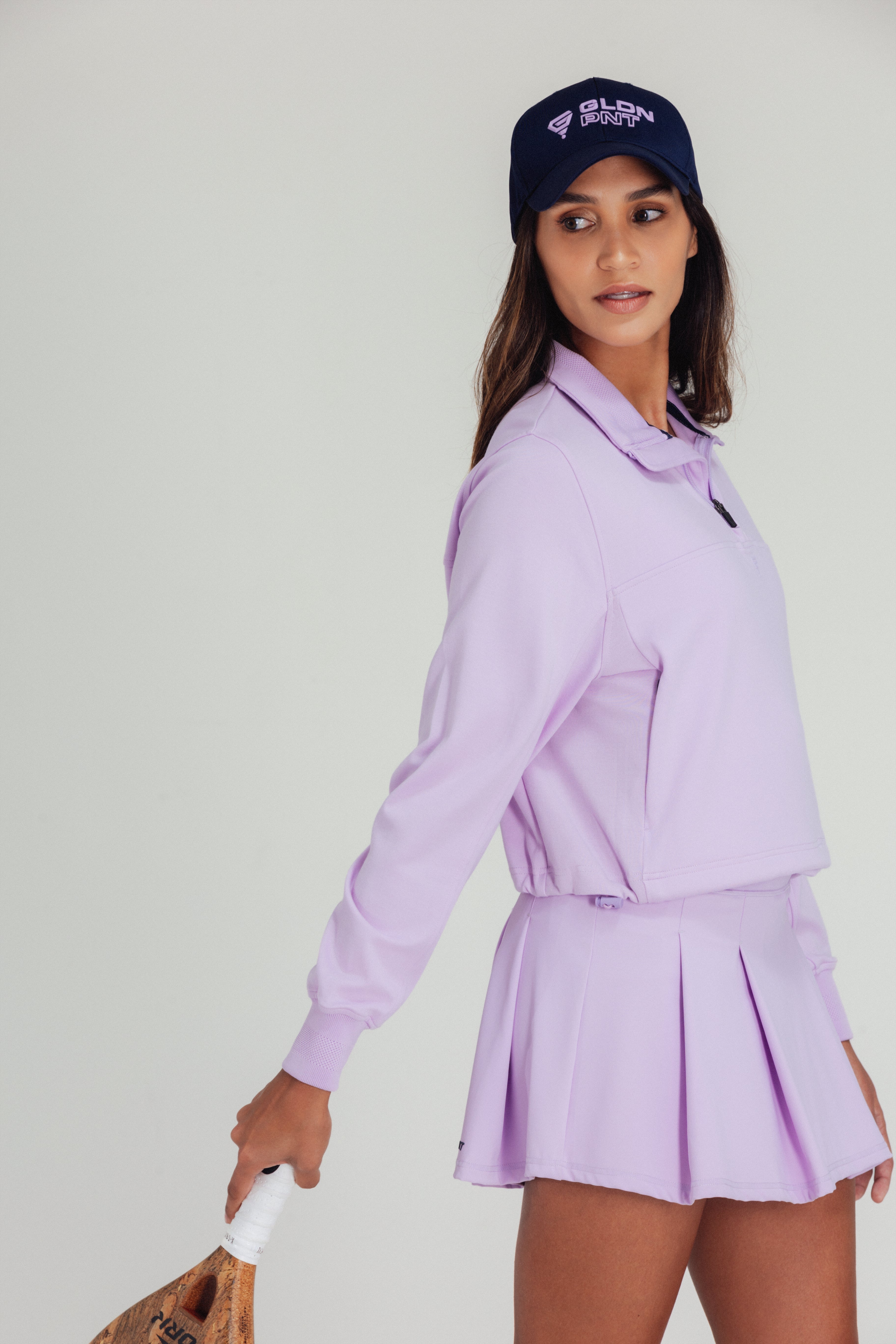 Gorra de goma con logo cortado a láser azul marino