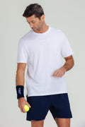 All-Court Graphic Tee White Padel Shorts