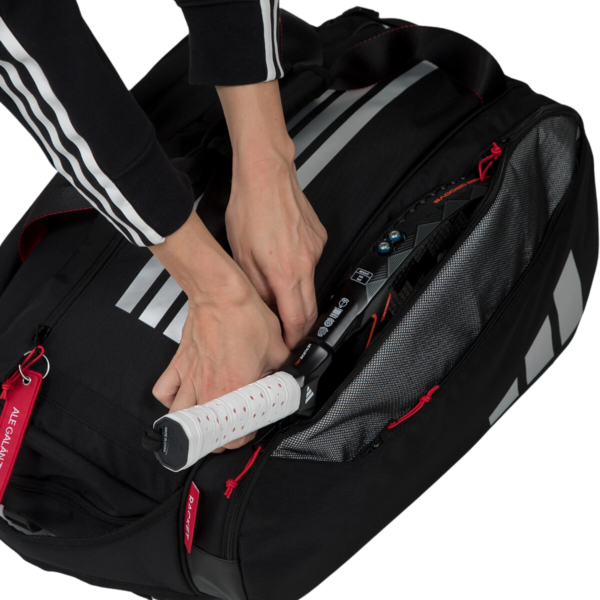 Adidas Three Racket Bag Adidas MULTIGAME BLACK/RED Racket Bag 3.4 | Padel USA Store