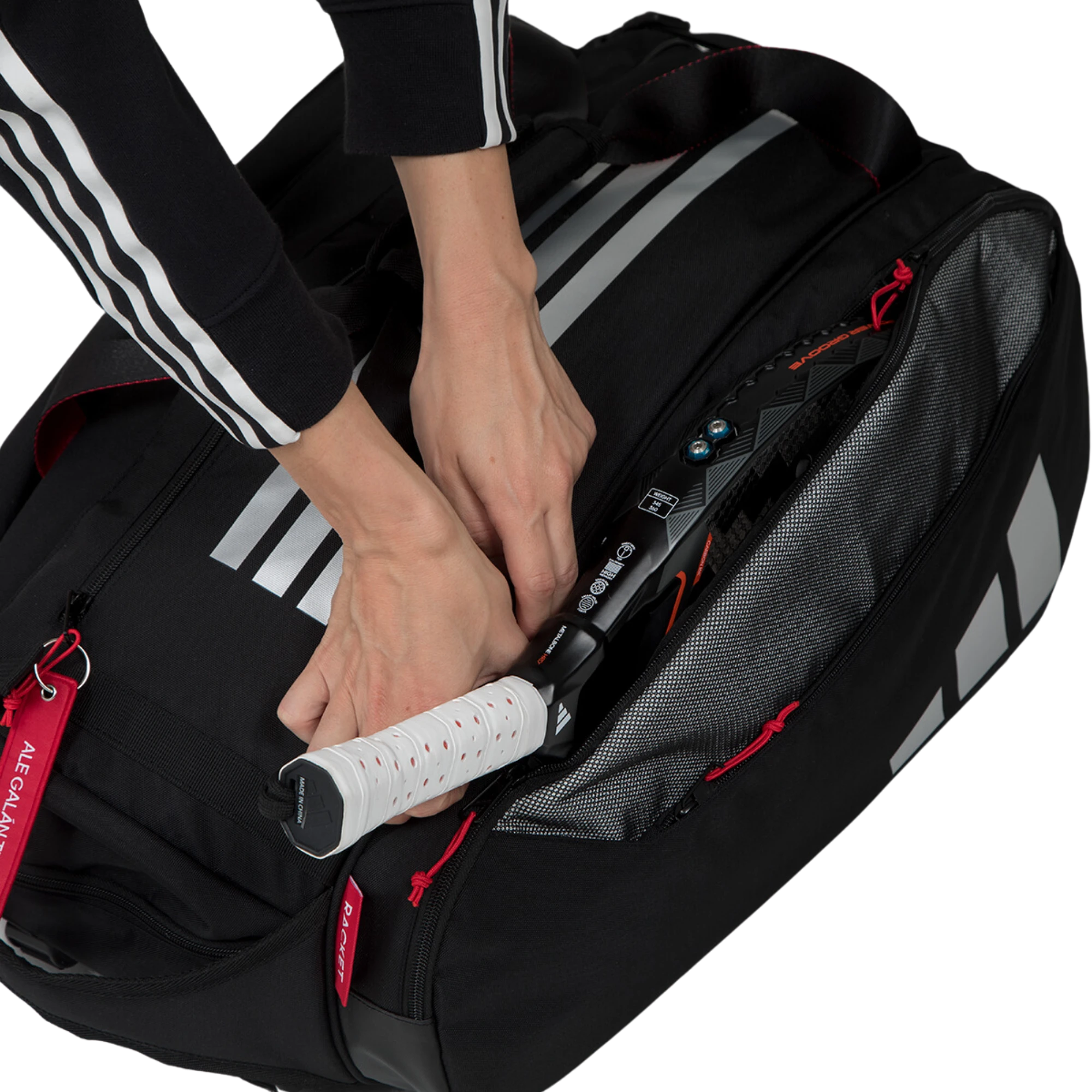 Adidas MULTIGAME BLACK/RED Racket Bag 3.4