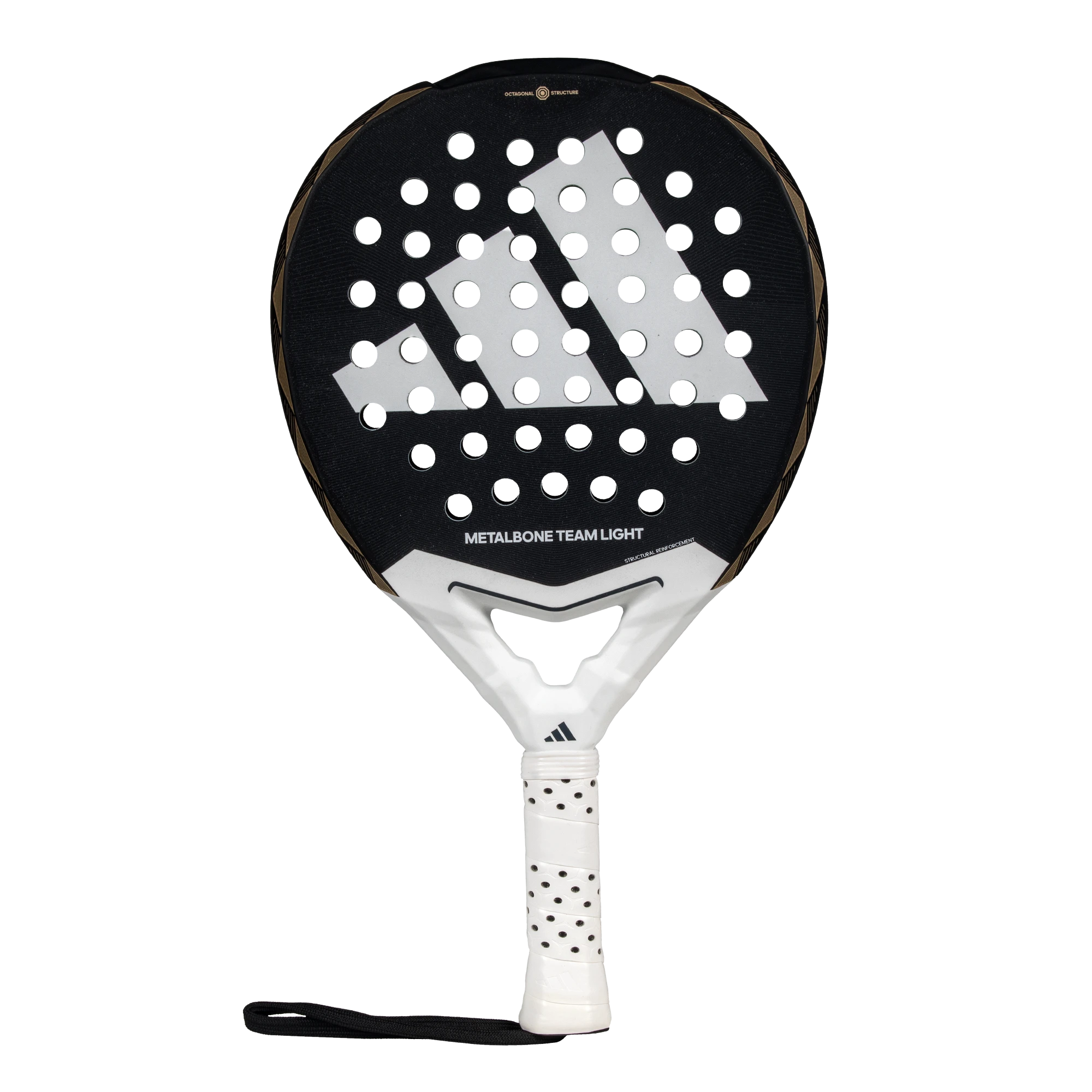 Padel racket with Adidas logo on a white background