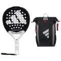 Adidas Padel Pack — Adidas Metalbone Team Light racket and Adidas backpack shown together