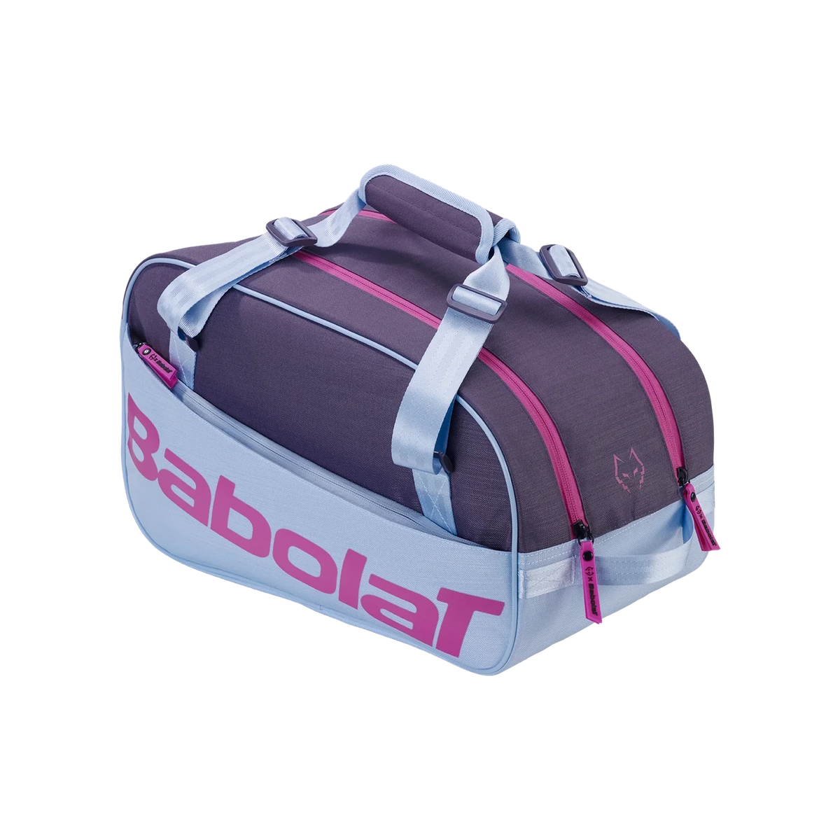 Babolat Court S Juan Lebron Dark Purple / Sky Blue padel bag, three-quarter right view
