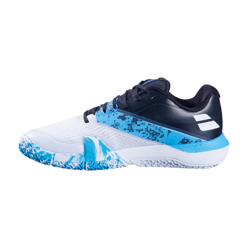 Babolat Jet Movea 2 men's padel shoes, white cyan blue