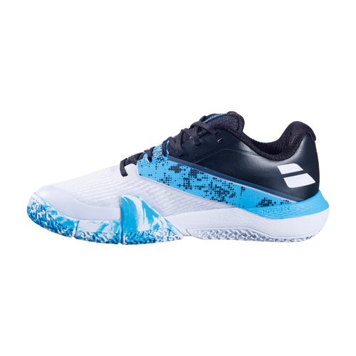 Babolat Jet Movea 2 men's padel shoes, white cyan blue