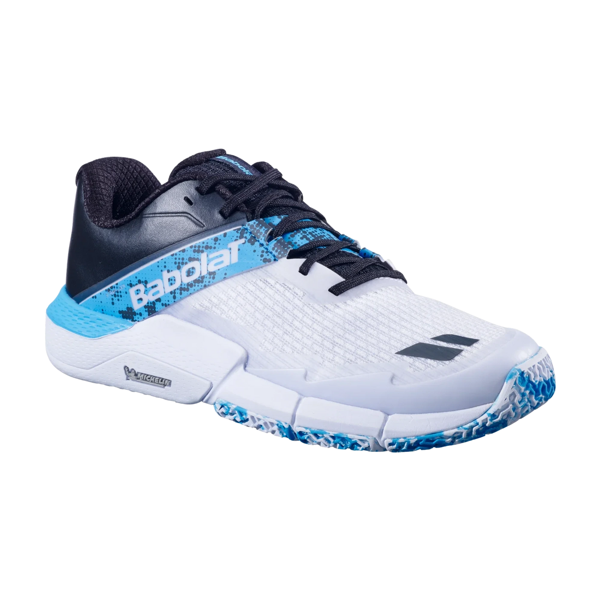 Babolat Jet Movea 2 men's padel shoes, white cyan blue
