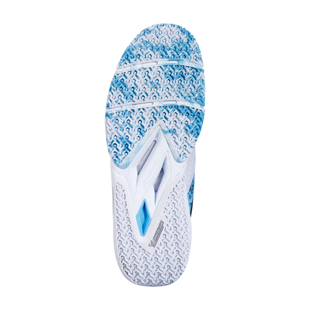 Babolat Jet Movea 2 men's padel shoes, white cyan blue
