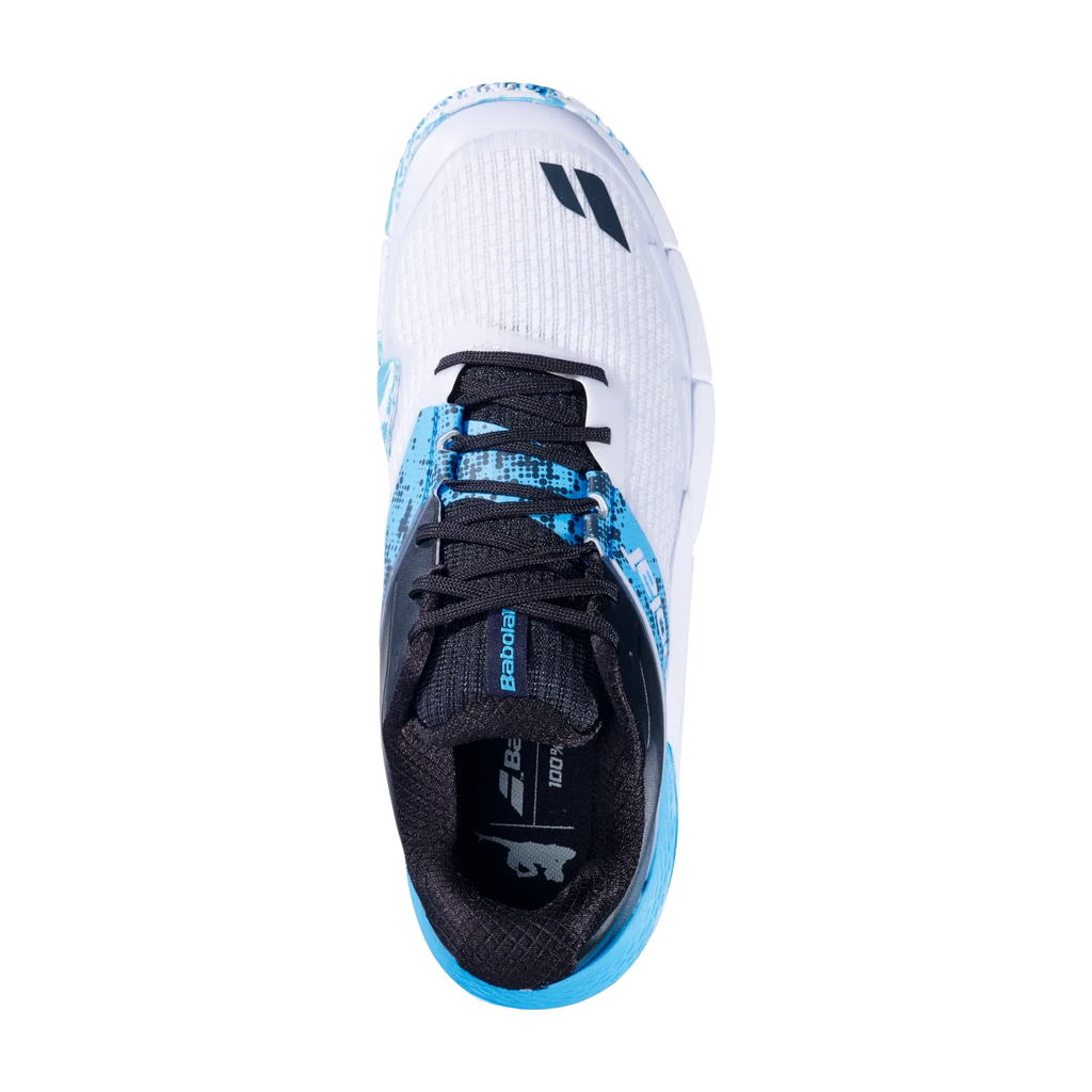 Babolat Jet Movea 2 men's padel shoes, white cyan blue