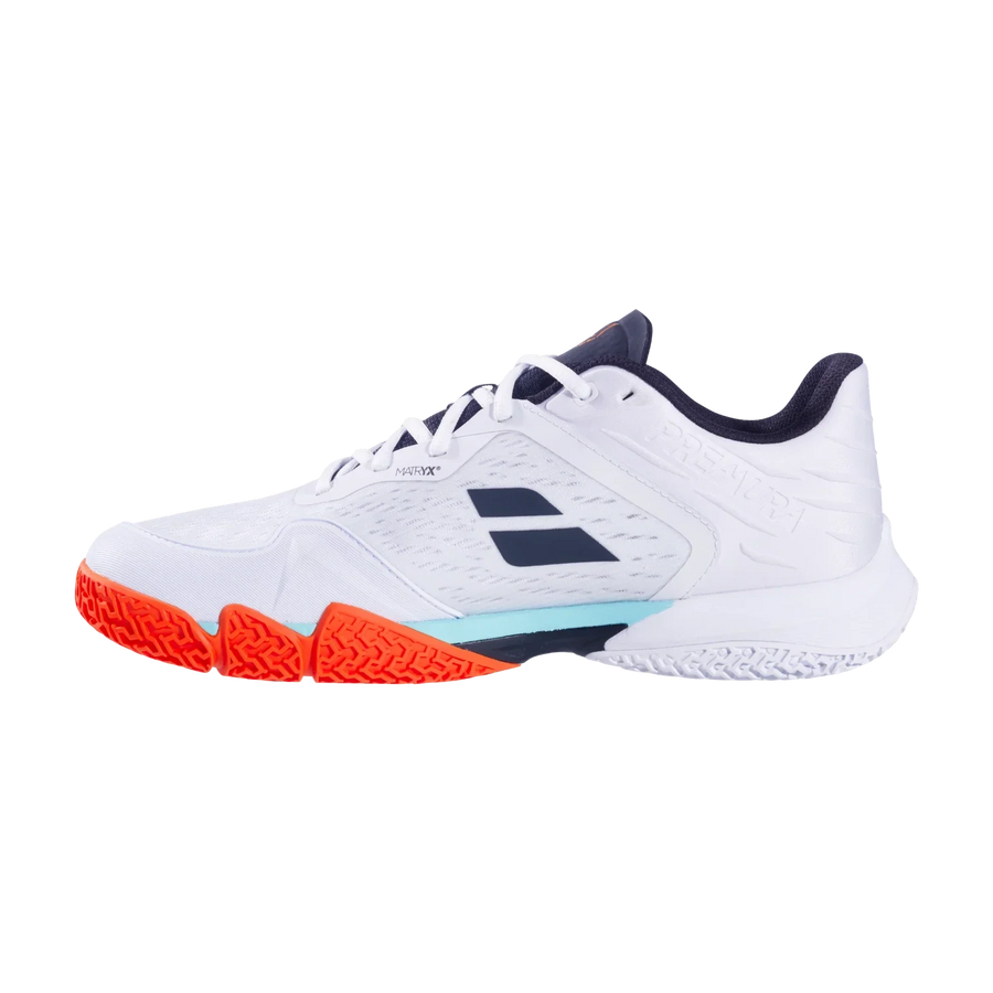Babolat Premura 3 Lebron Men’s Padel Shoes — White/Orange