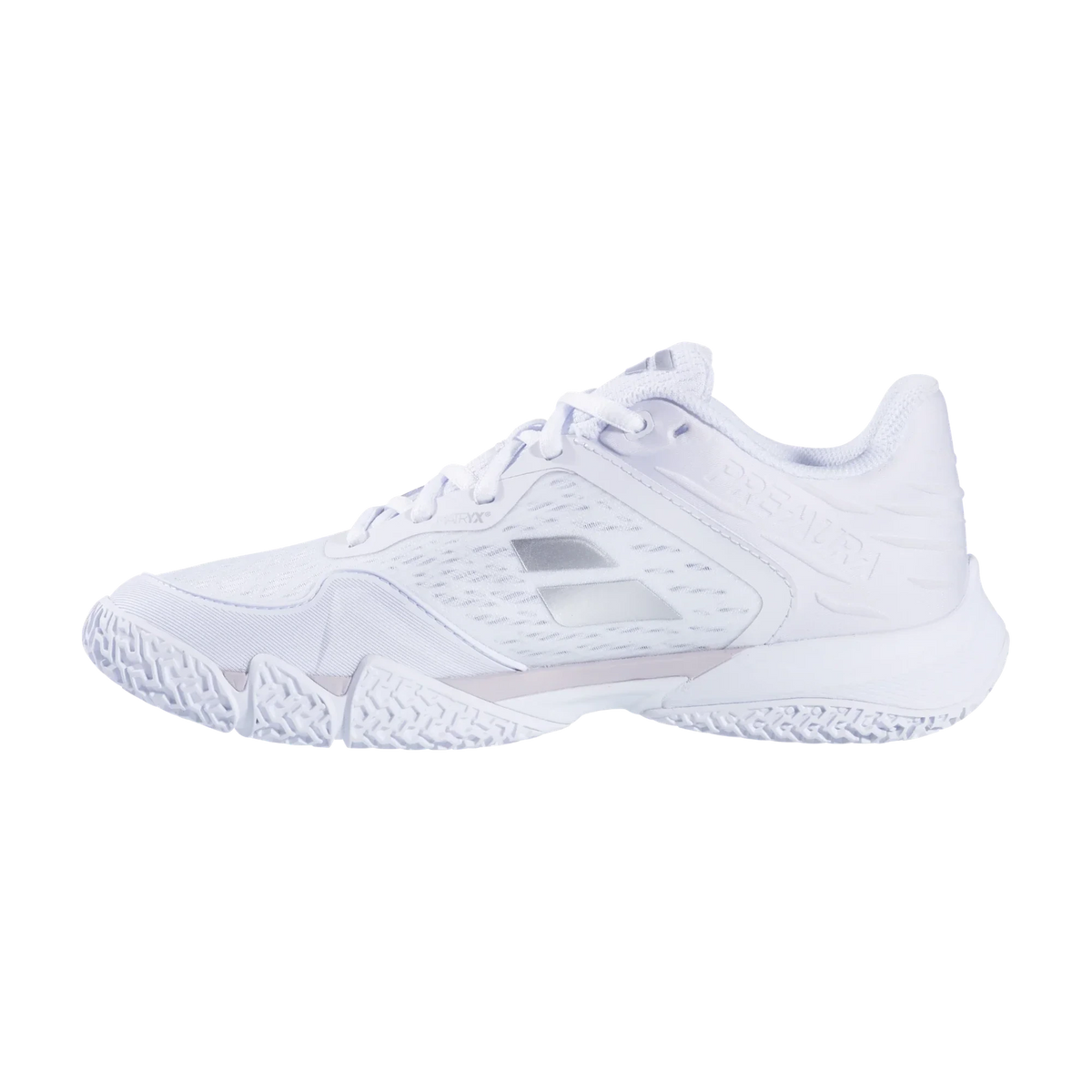 Babolat Premura 3 LeBron women's padel shoes, white and silver
