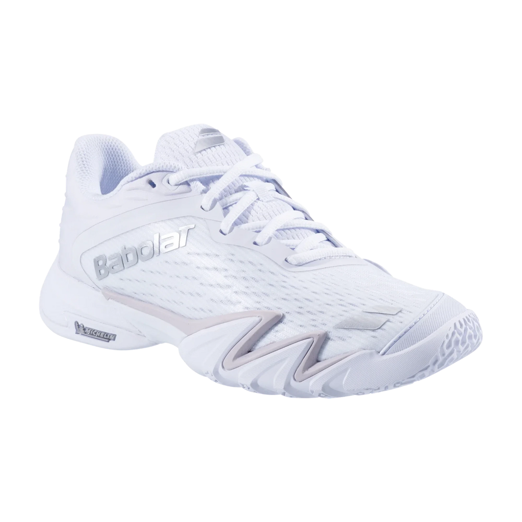 Babolat Premura 3 LeBron women's padel shoes, white and silver