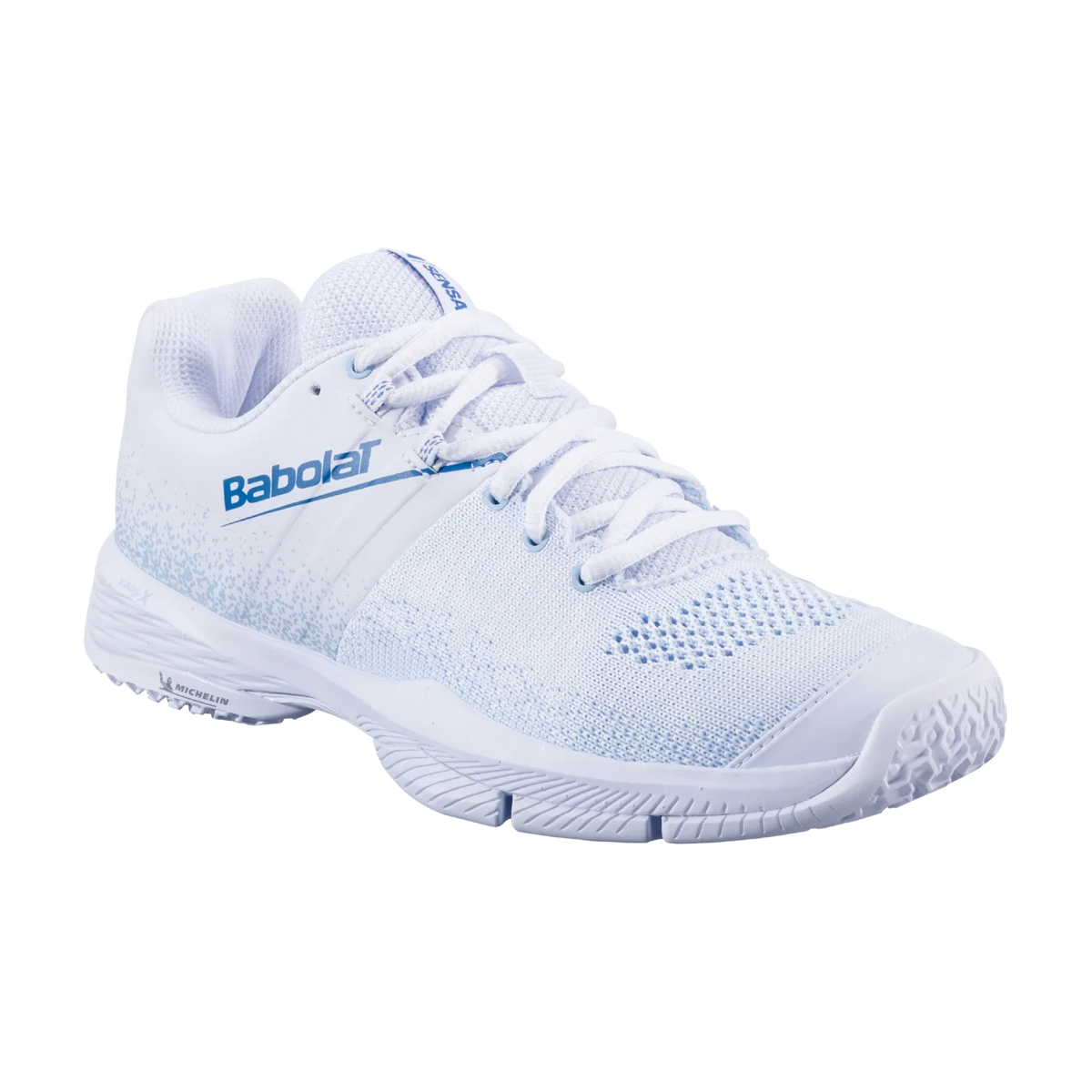 Babolat Sensa women's padel shoes, white and cool blue