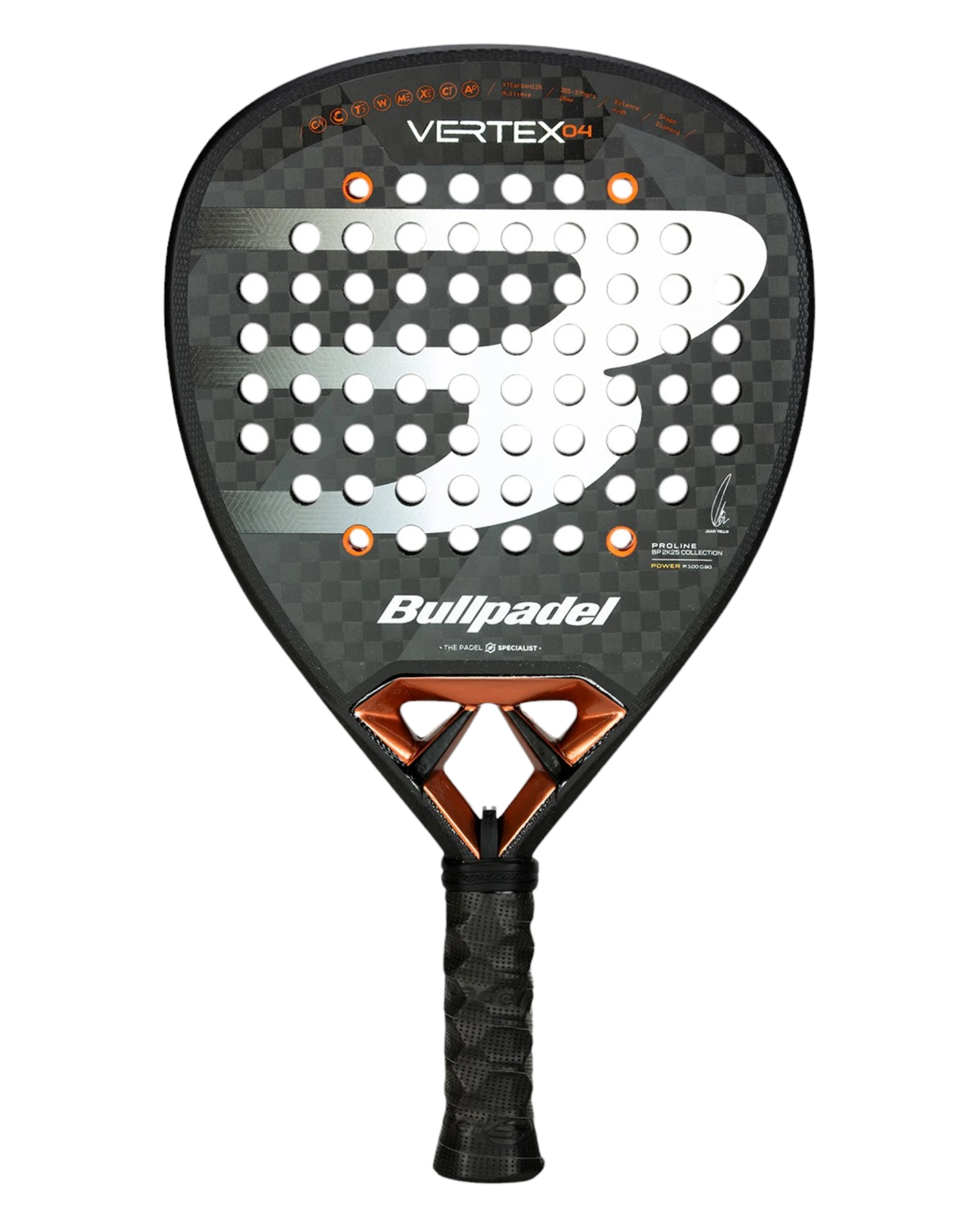 Bullpadel Vertex 04 2025 diamond padel racket by Juan Tello
