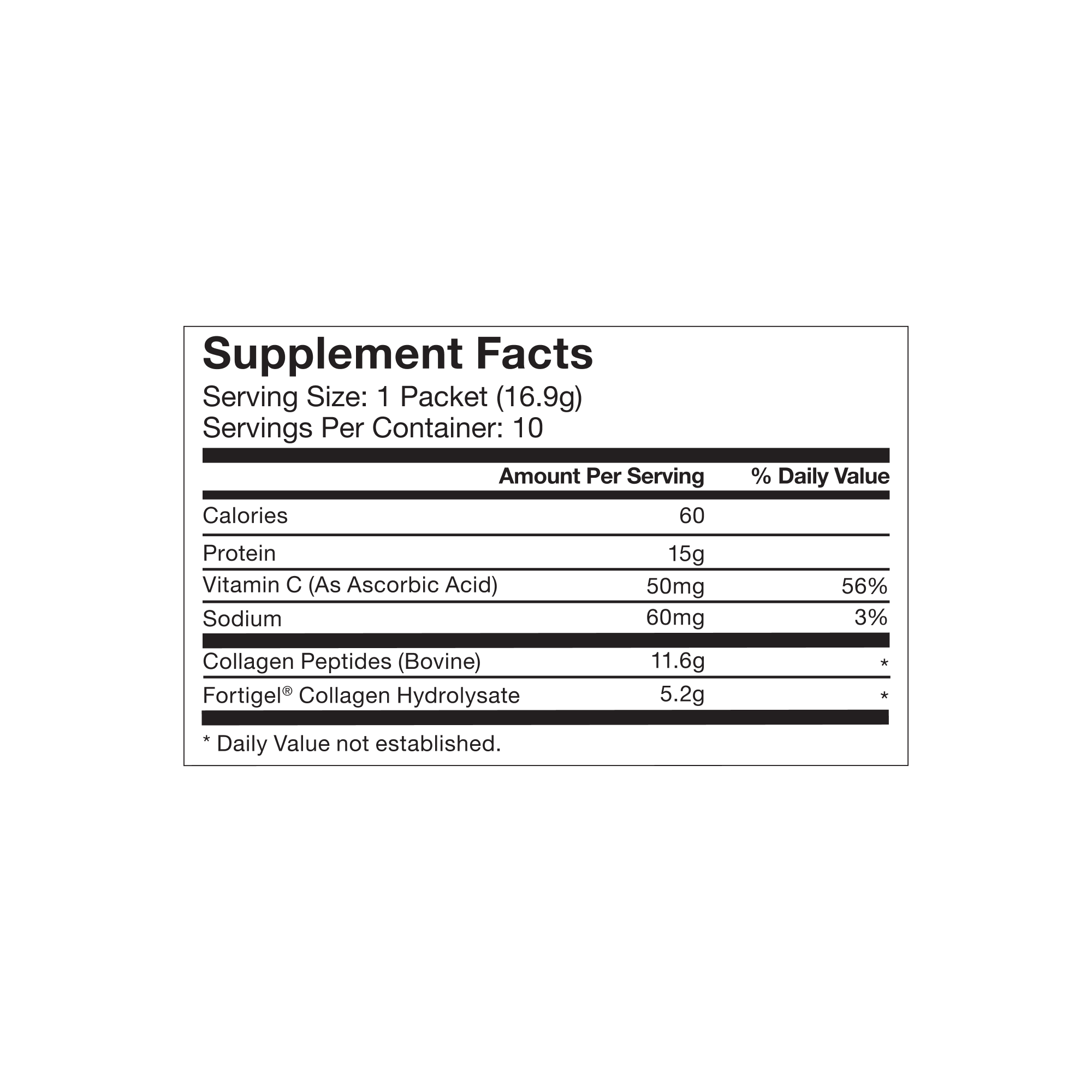 Paquetes de viaje de 10 péptidos de colágeno