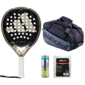 Control Padel Pack — Adidas Metalbone Ctrl 3.4 racket, Babolat COURT S bag, Head balls and Siux overgrips