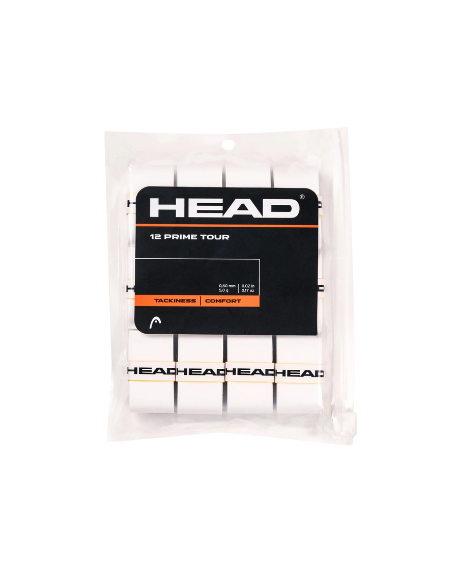 Head Prime Tour Overgrip 12 pcs Pack — White