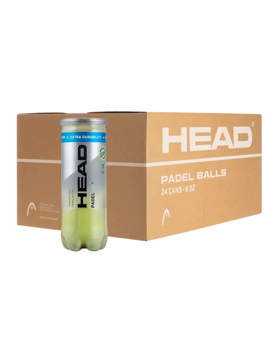 Head Padel Pro+ Balls — Box of 24 cans