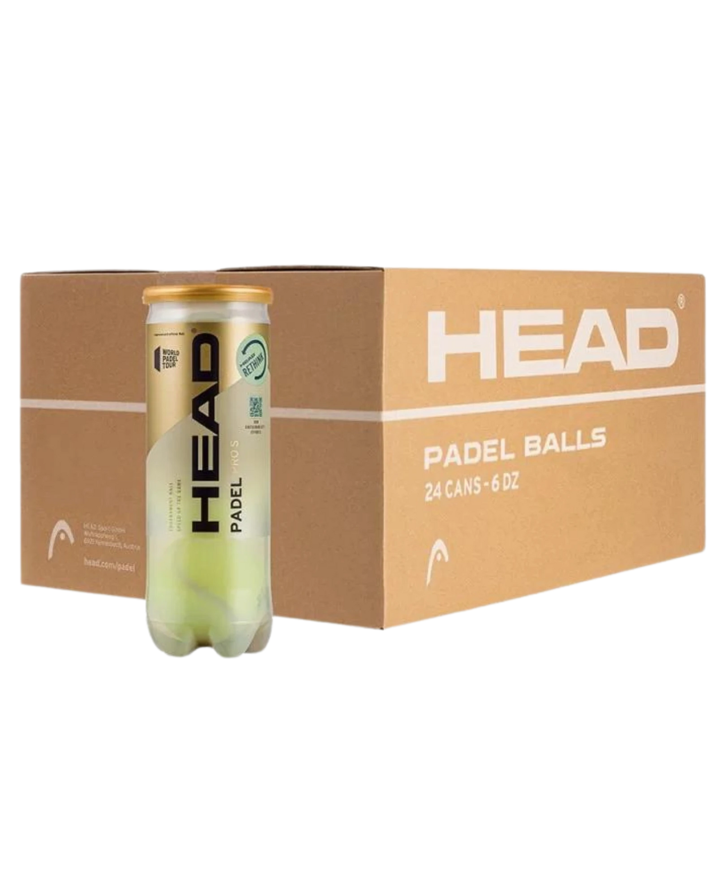 Head Padel Pro S Balls - Box of 24 Cans