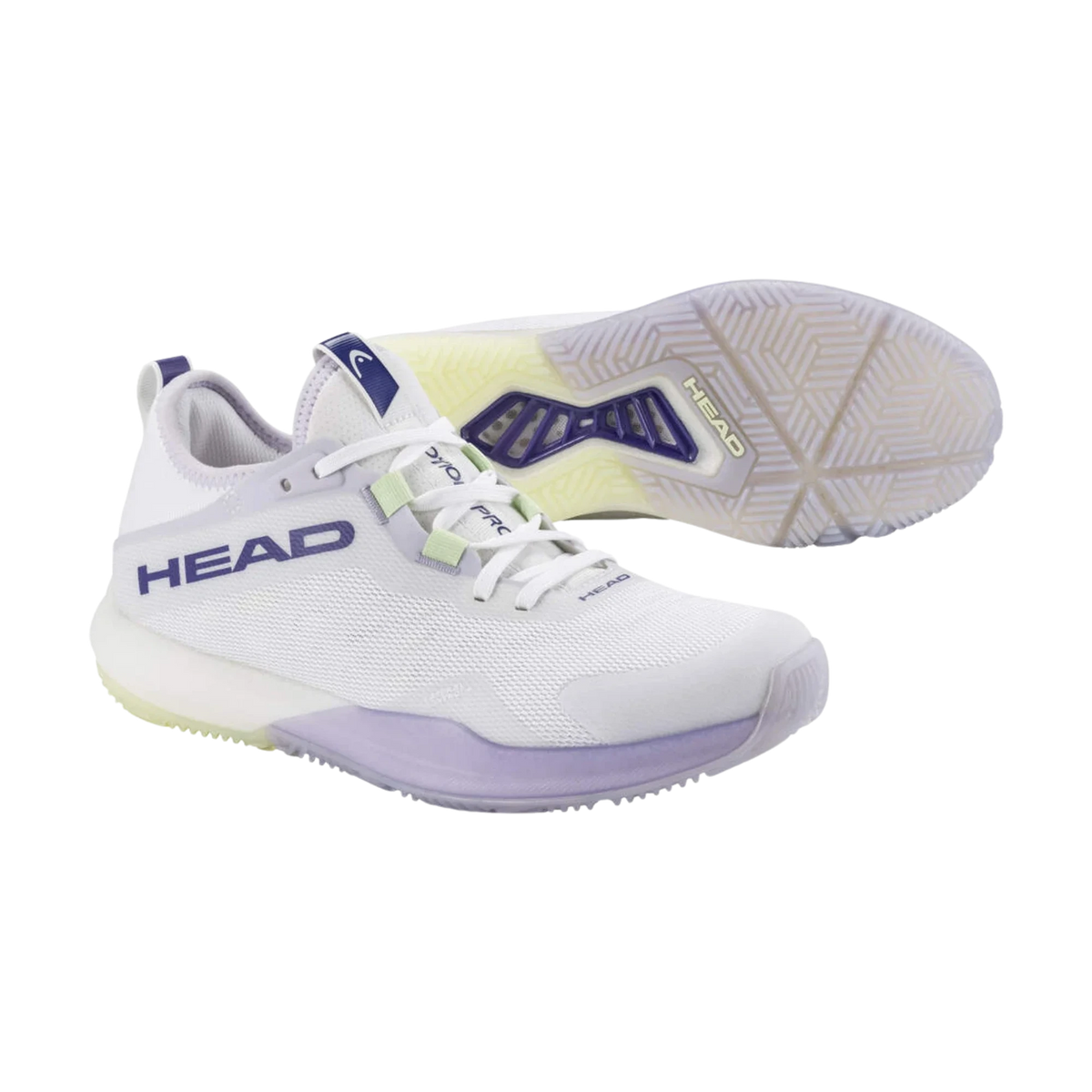 Head Motion Pro women's padel shoes, white and lavender