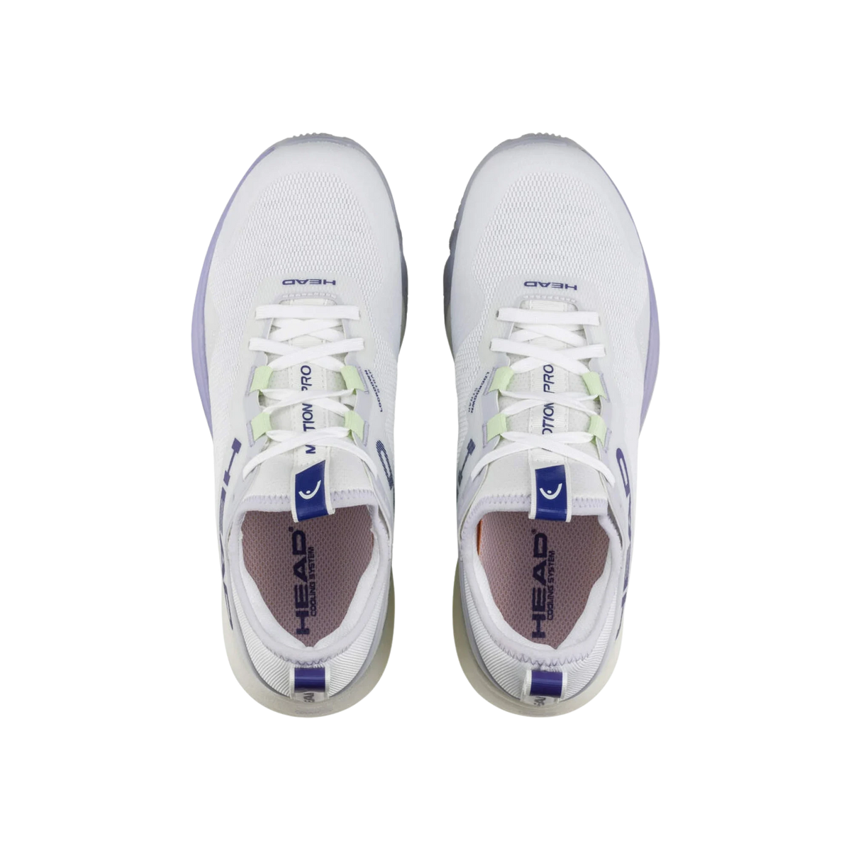 Head Motion Pro women's padel shoes, white and lavender