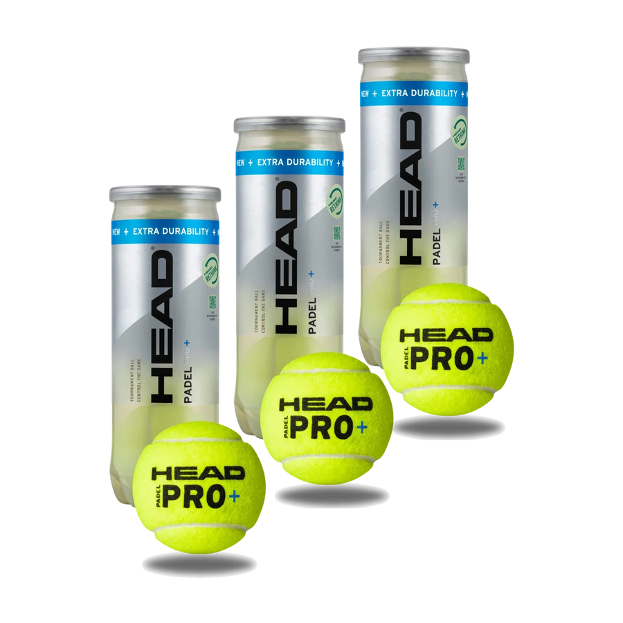 Head Padel Pro+ Balls — 3 cans