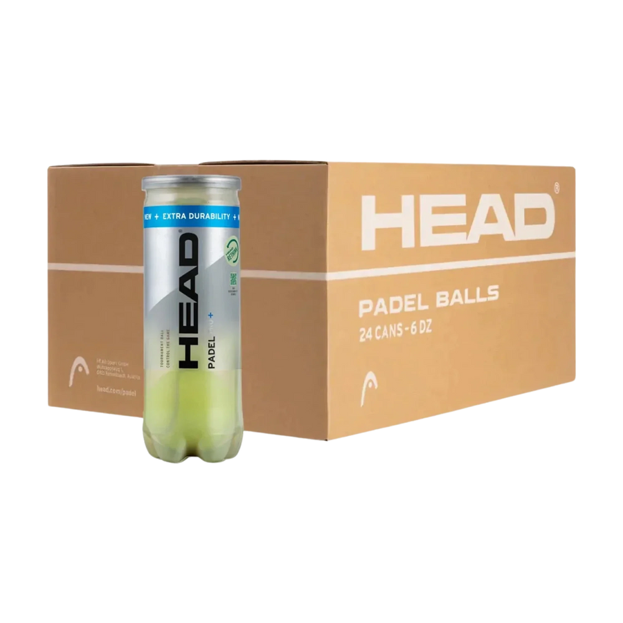 Head Padel Pro+ Balls — Box of 24 cans