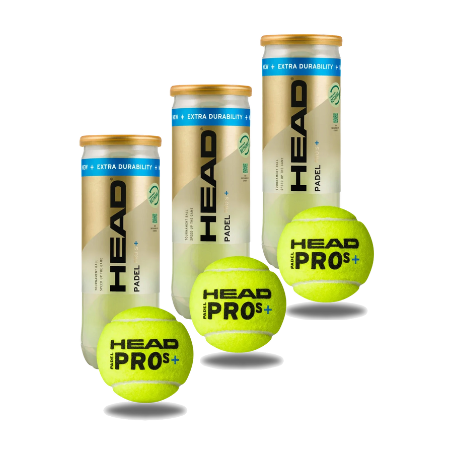 Head Padel Pro S+ Balls — Pack of 3 cans