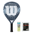 Intermediate Padel Pack — Wilson Optix racket, Head padel balls and Siux overgrips shown together