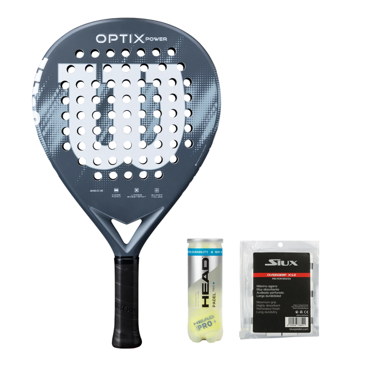 Intermediate Padel Pack — Racket + Balls + Grips