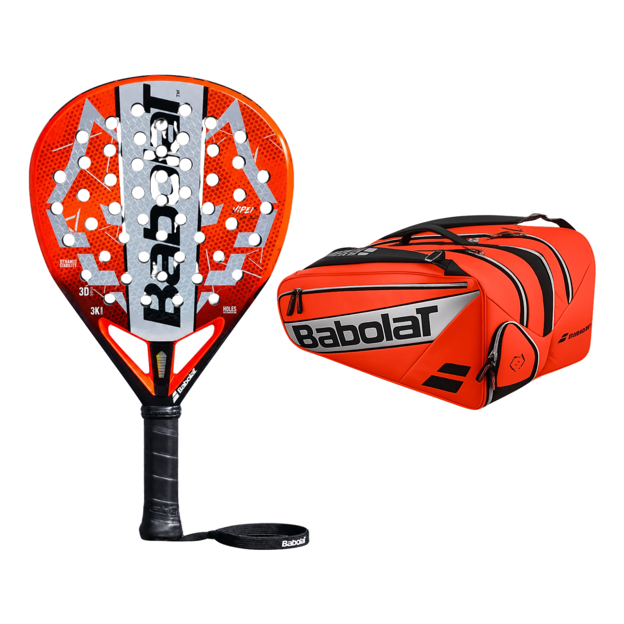 Juan Lebrón Signature Pack — Babolat Viper Lebrón 3.0 racket and orange RH Pro P bag