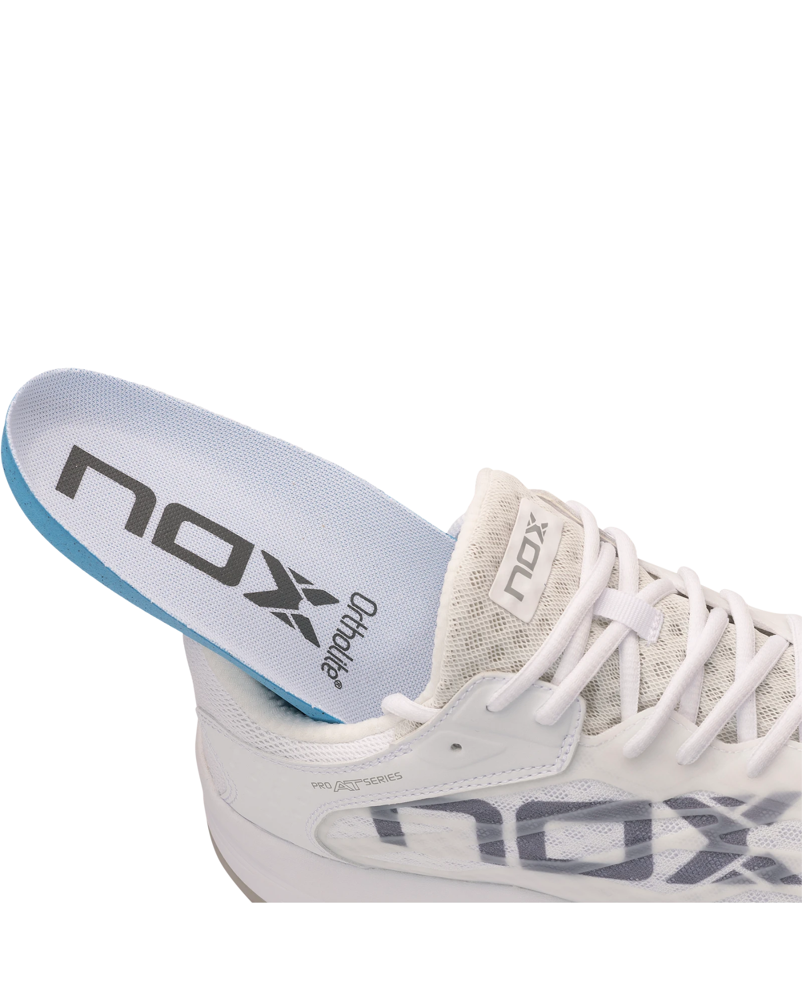 The Nox AT10 Lux Shoes White/Grey Padel Shoes