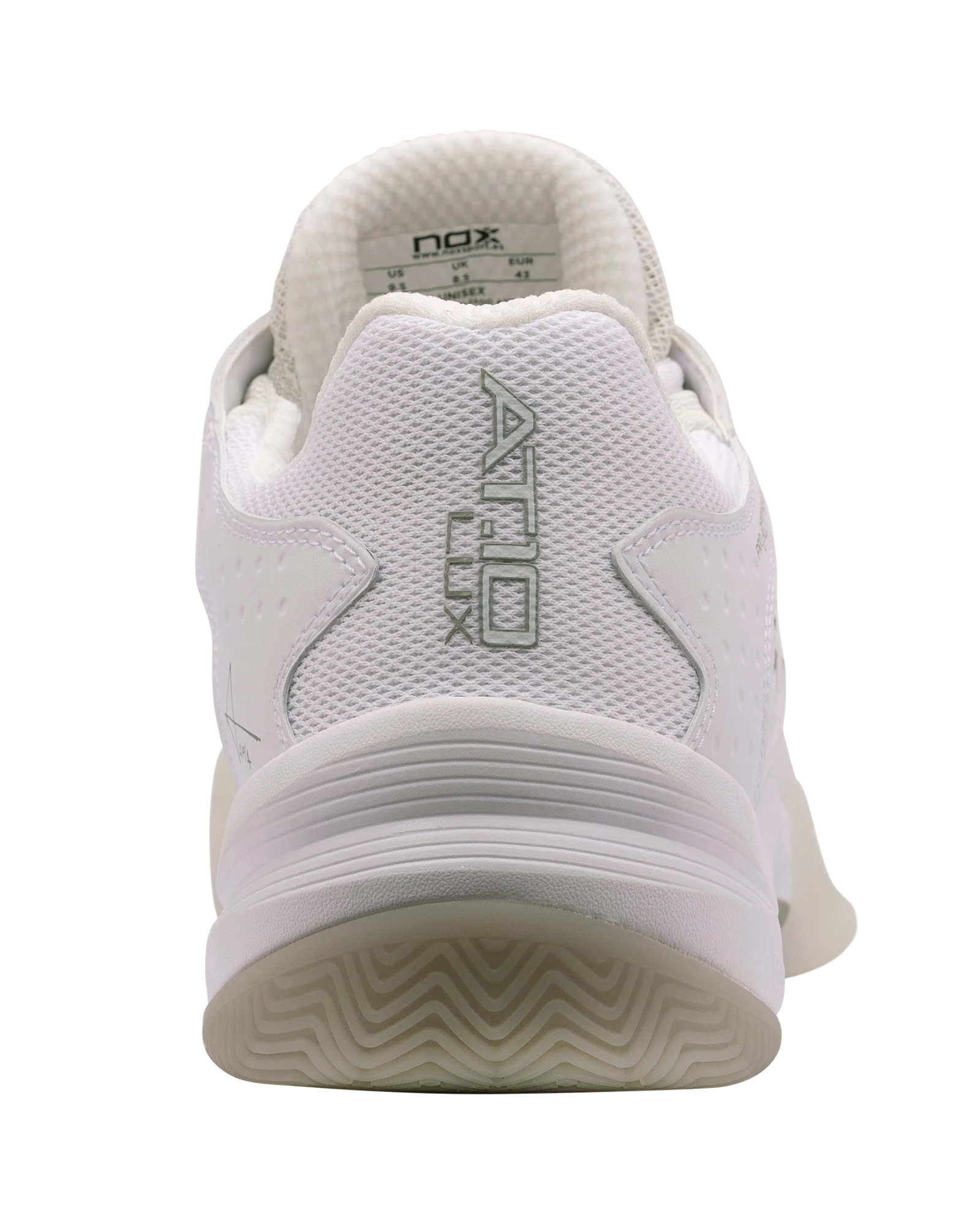 The Nox AT10 Lux Shoes White/Grey Padel Shoes