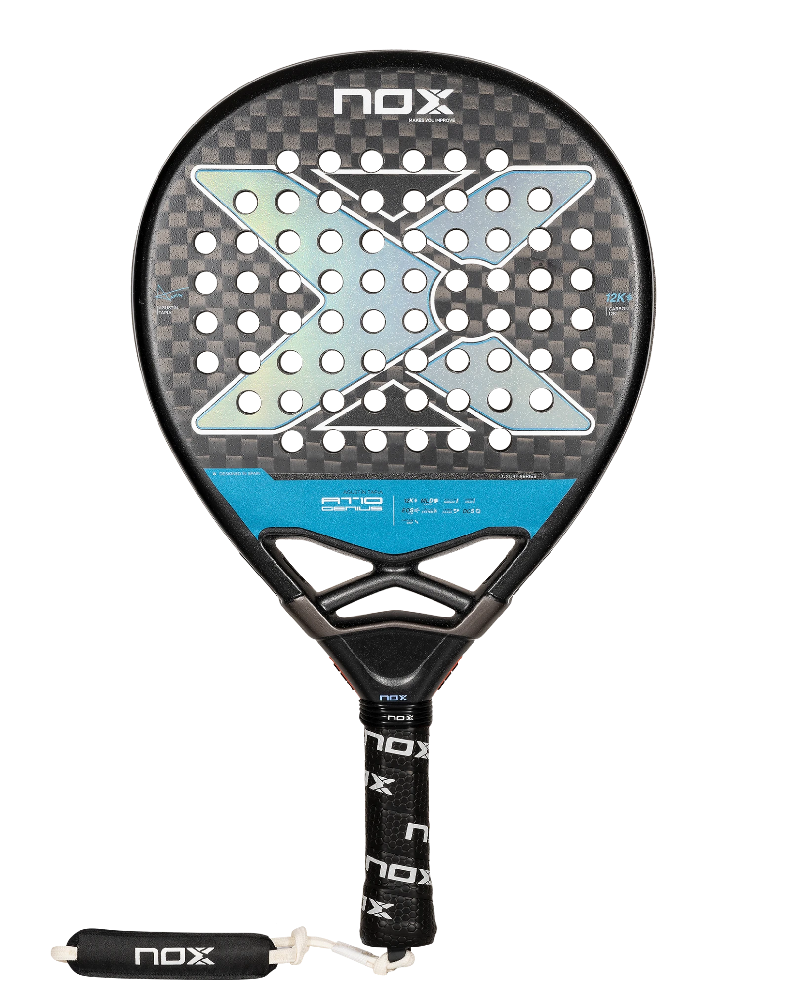 The Nox AT10 Luxury GENIUS 12K Alum Padel Racket