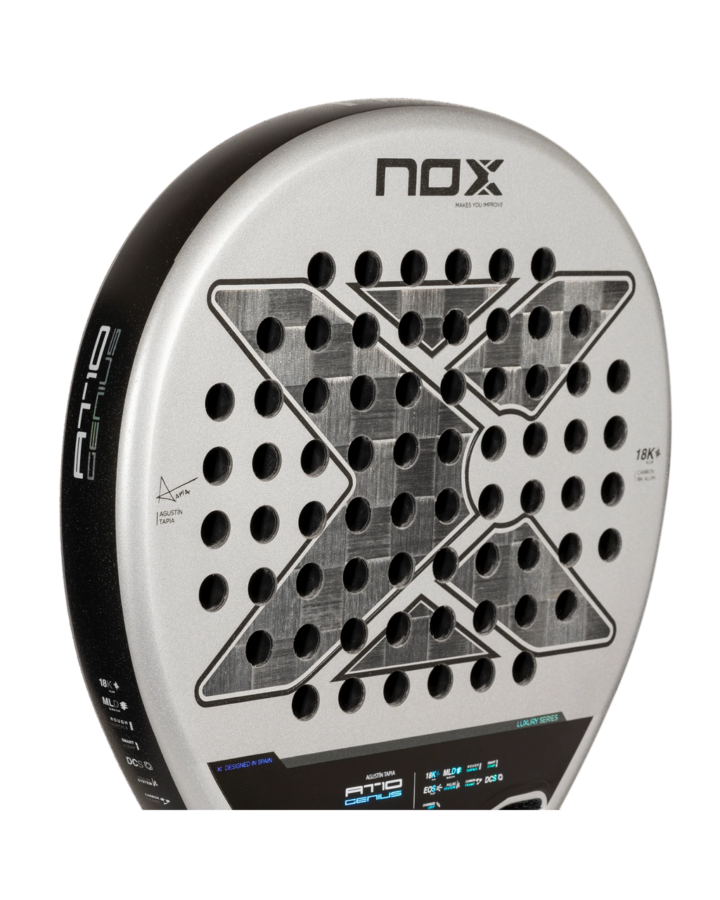 The Nox AT10 Luxury GENIUS 18K Alum Padel Racket