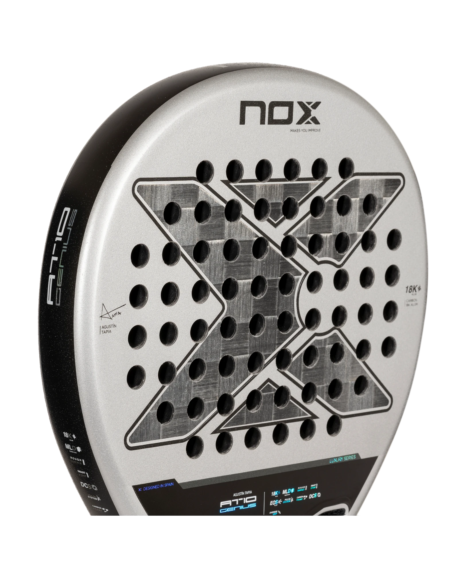 The Nox AT10 Luxury GENIUS 18K Alum Padel Racket