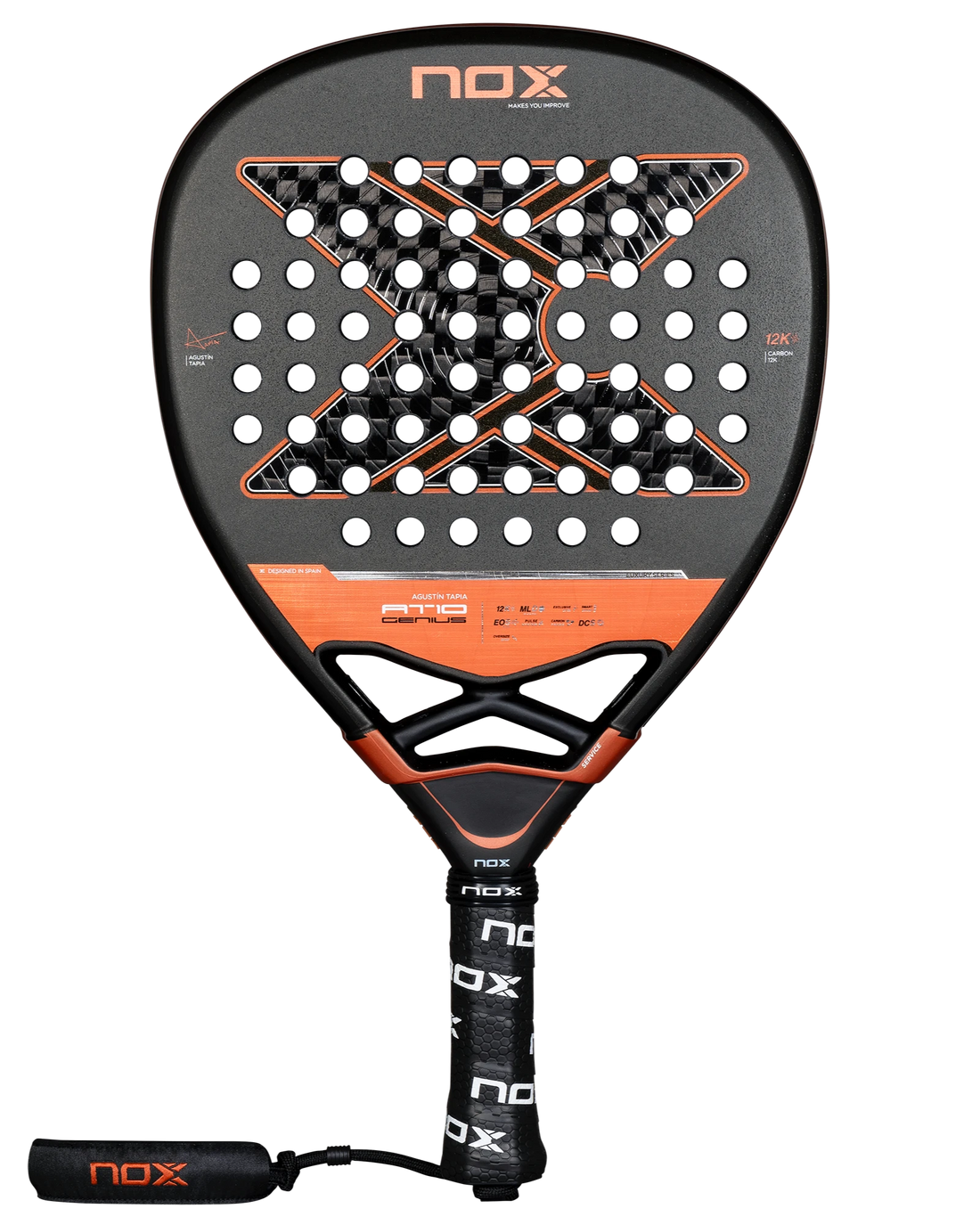 Nox AT10 Luxury GENIUS ATTACK 12K diamond padel racket by Agustin Tapia