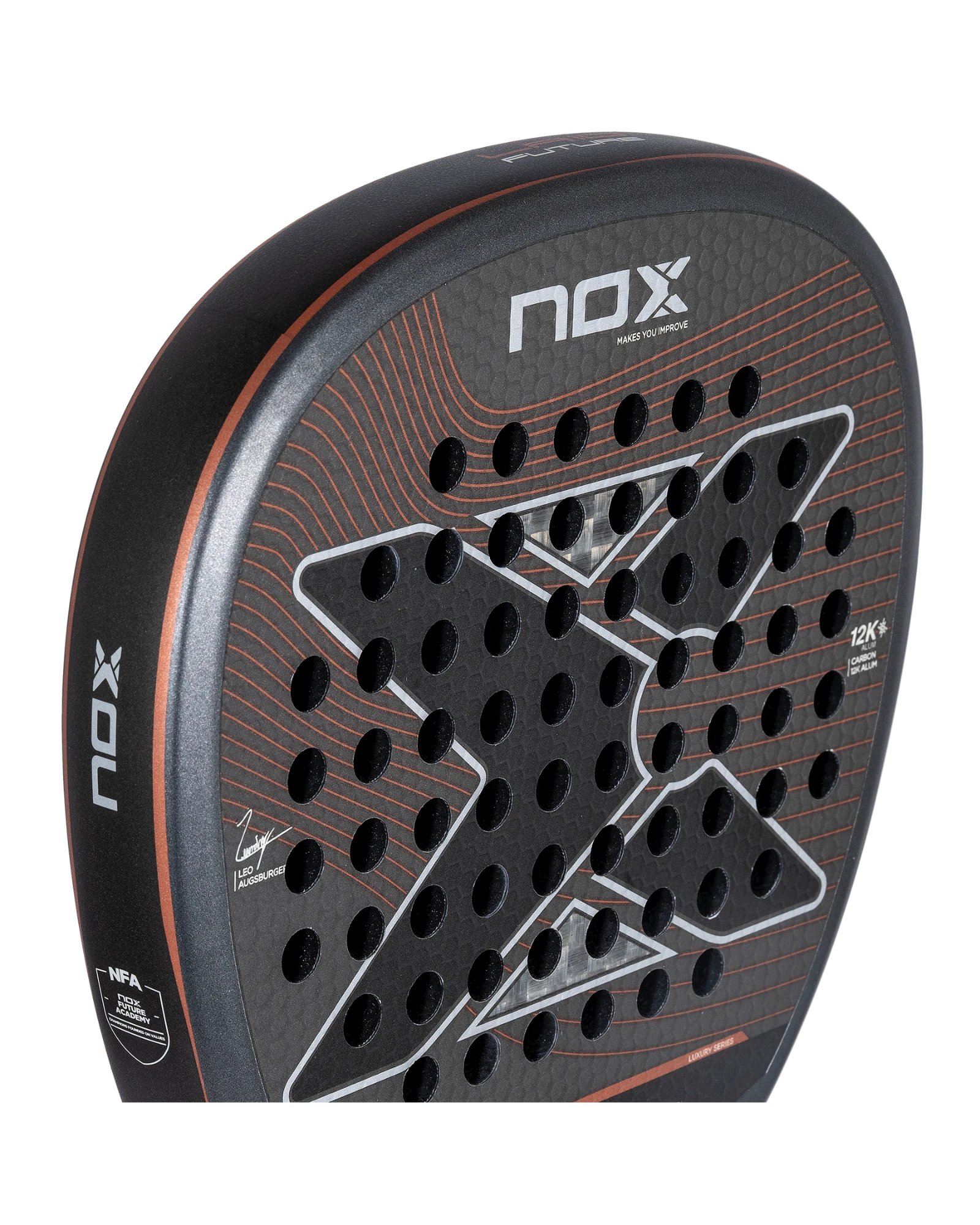 The Nox LA10 Future 12k 2024 by Leo Augsburger Padel Racket