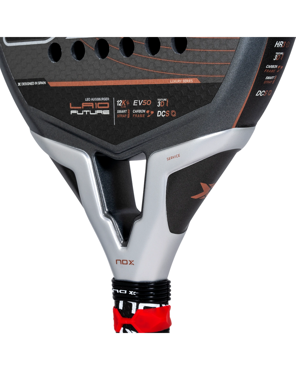 The Nox LA10 Future 12k 2024 by Leo Augsburger Padel Racket