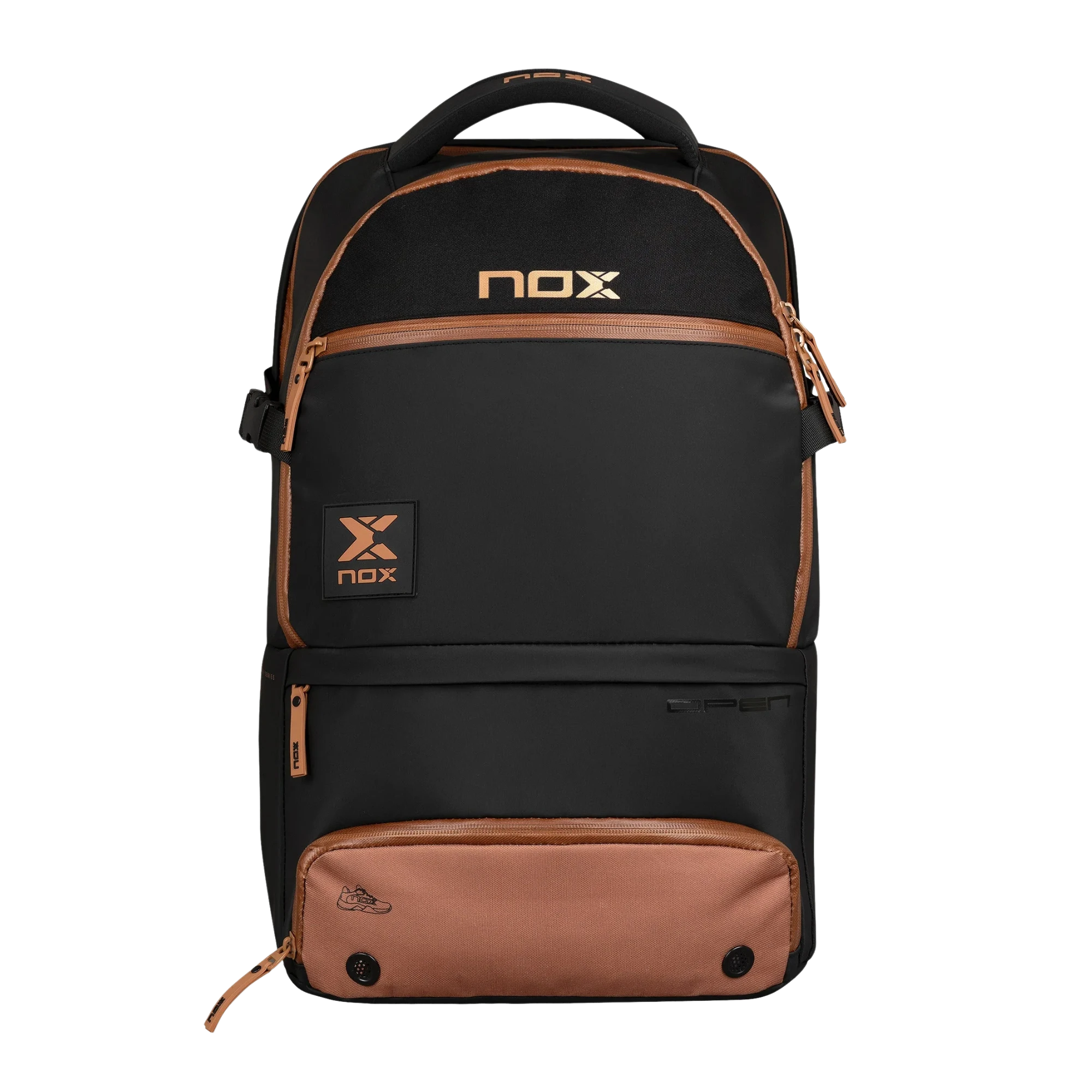 Mochila Nox Luxury Open Series NEGRO/MARRÓN