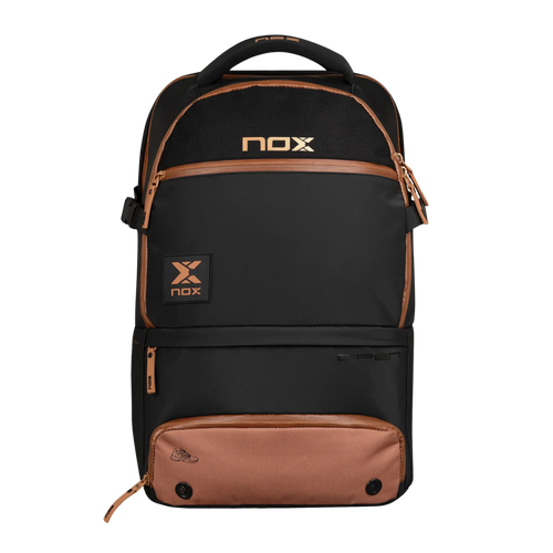 Nox Luxury Open Series padel bag, black and brown