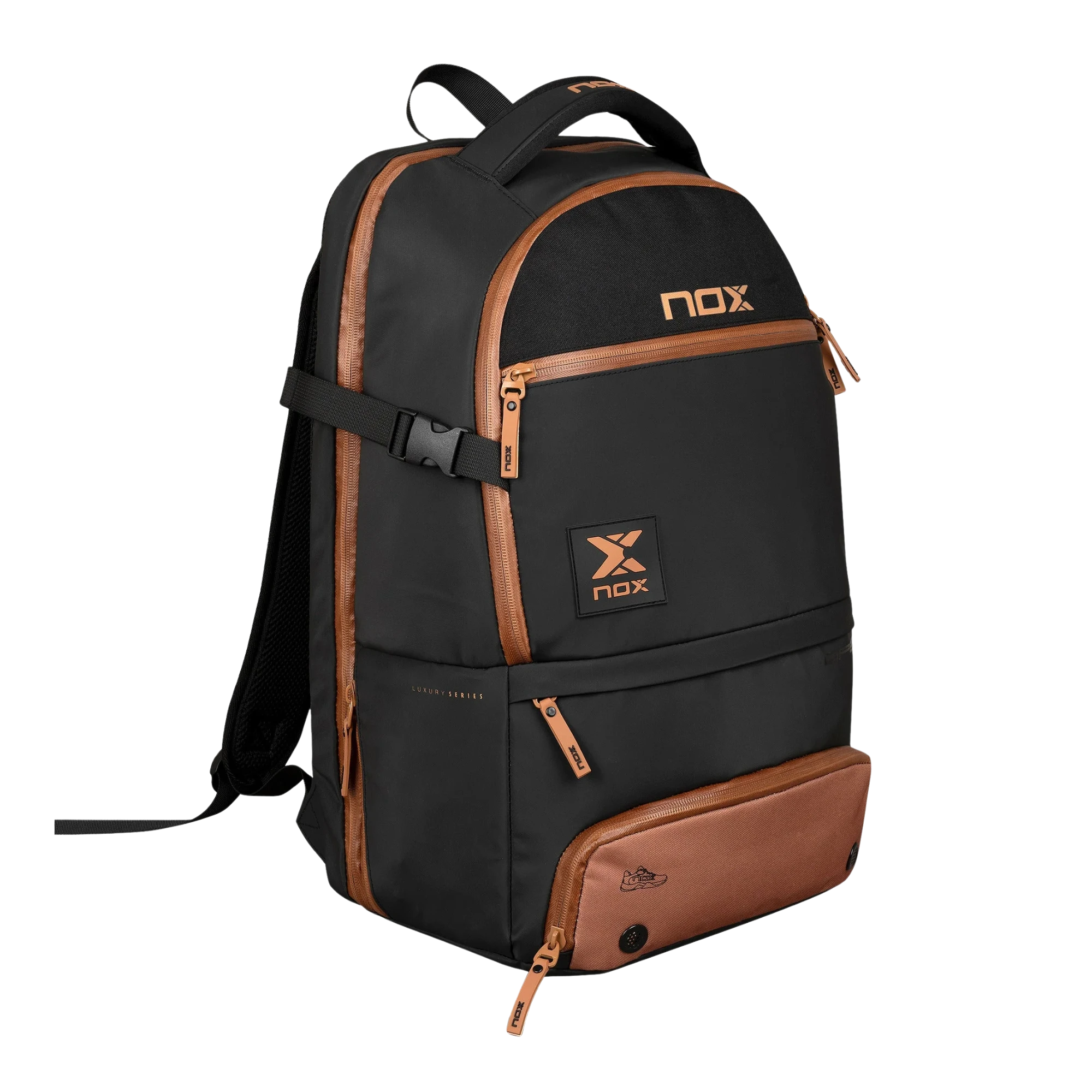 Mochila Nox Luxury Open Series NEGRO/MARRÓN