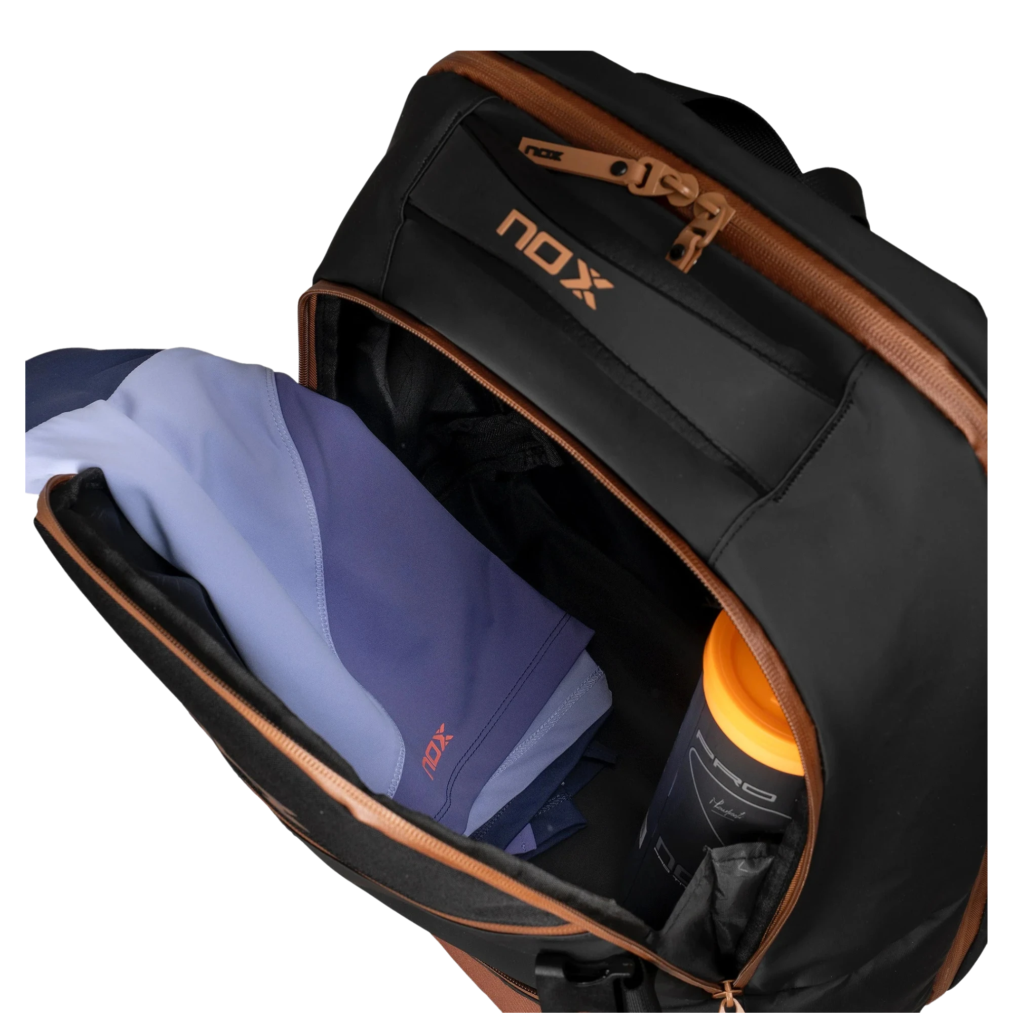 Mochila Nox Luxury Open Series NEGRO/MARRÓN