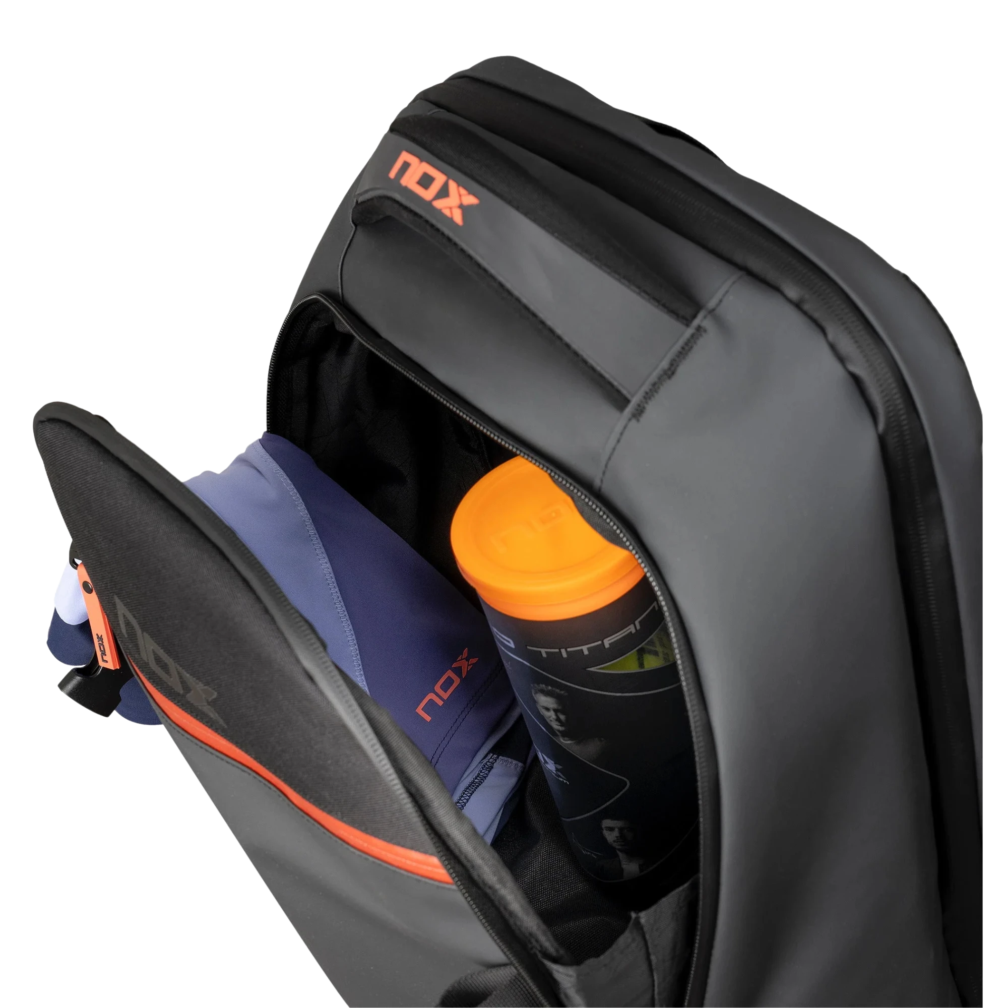 Mochila Nox Luxury Open Series NEGRO/ROJO