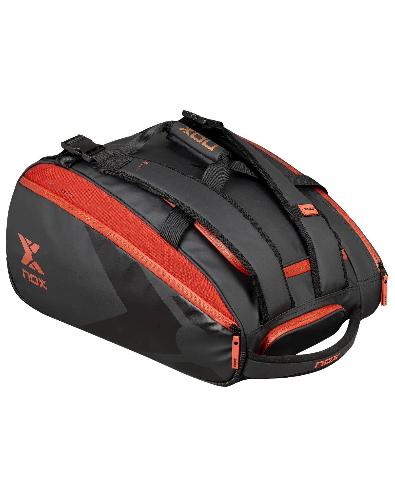 Bolsa de pádel Nox LUXURY OPEN Series negra/roja