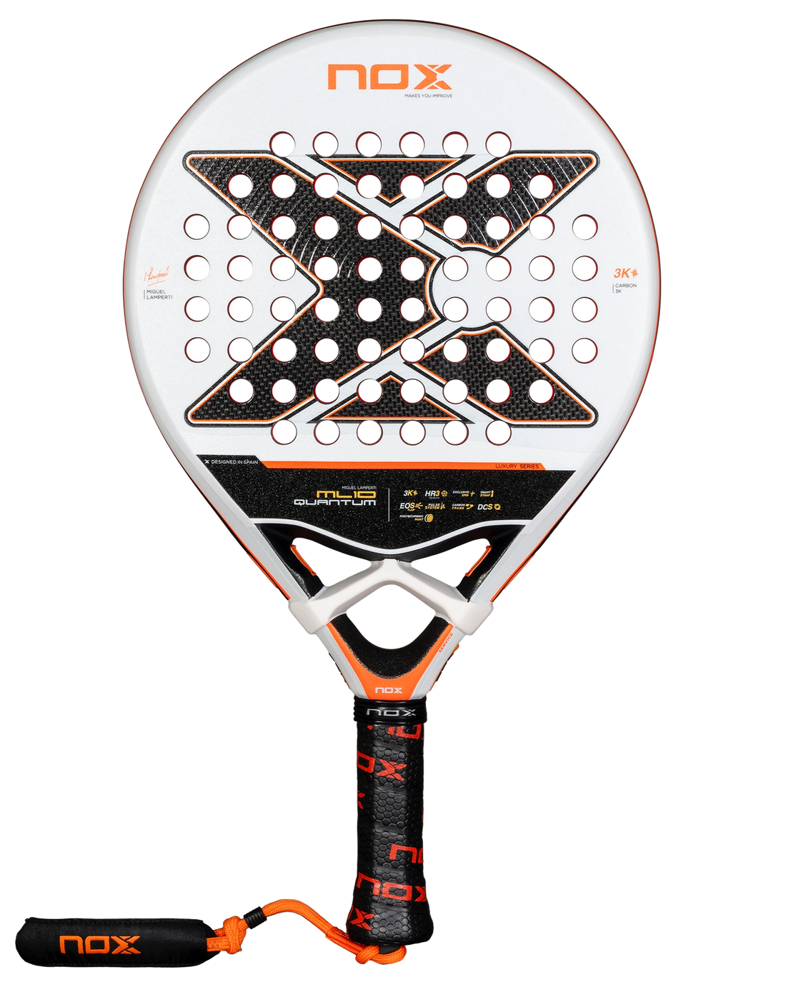 Nox ML10 QUANTUM 3K round padel racket by Miguel Lamperti